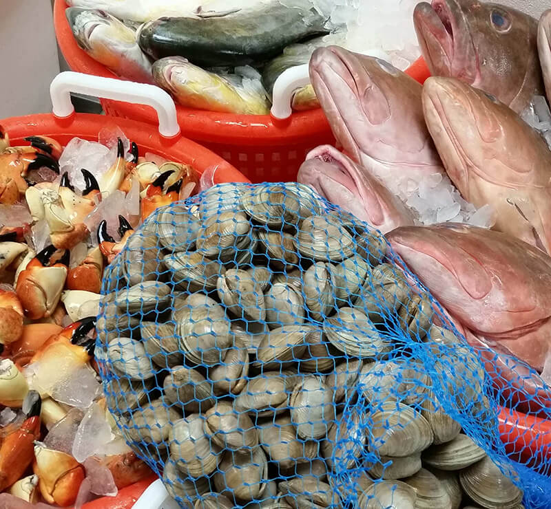 A variety of Seafood